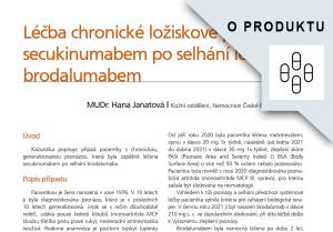 Reprint: Léčba chronické ložiskové psoriázy secukinumabem po selhání léčby brodalumabem